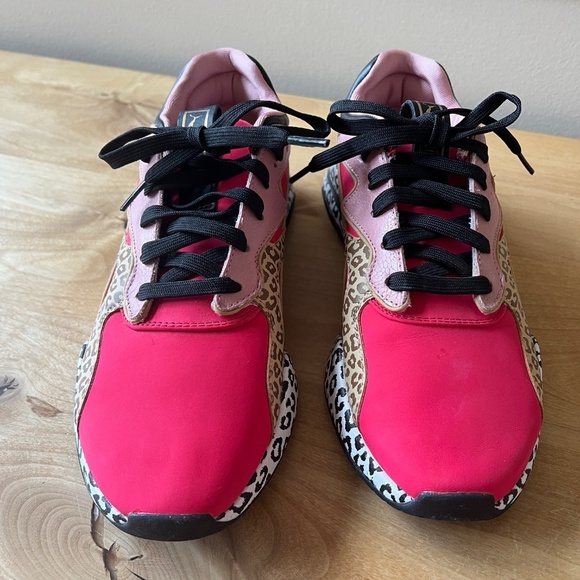 PUMA NOVA UNEXPECTEDMIXES SNEAKERS 9 ANIMAL PRINT BARBIECORE LEATHER OVERLAYS - Picture 5 of 13